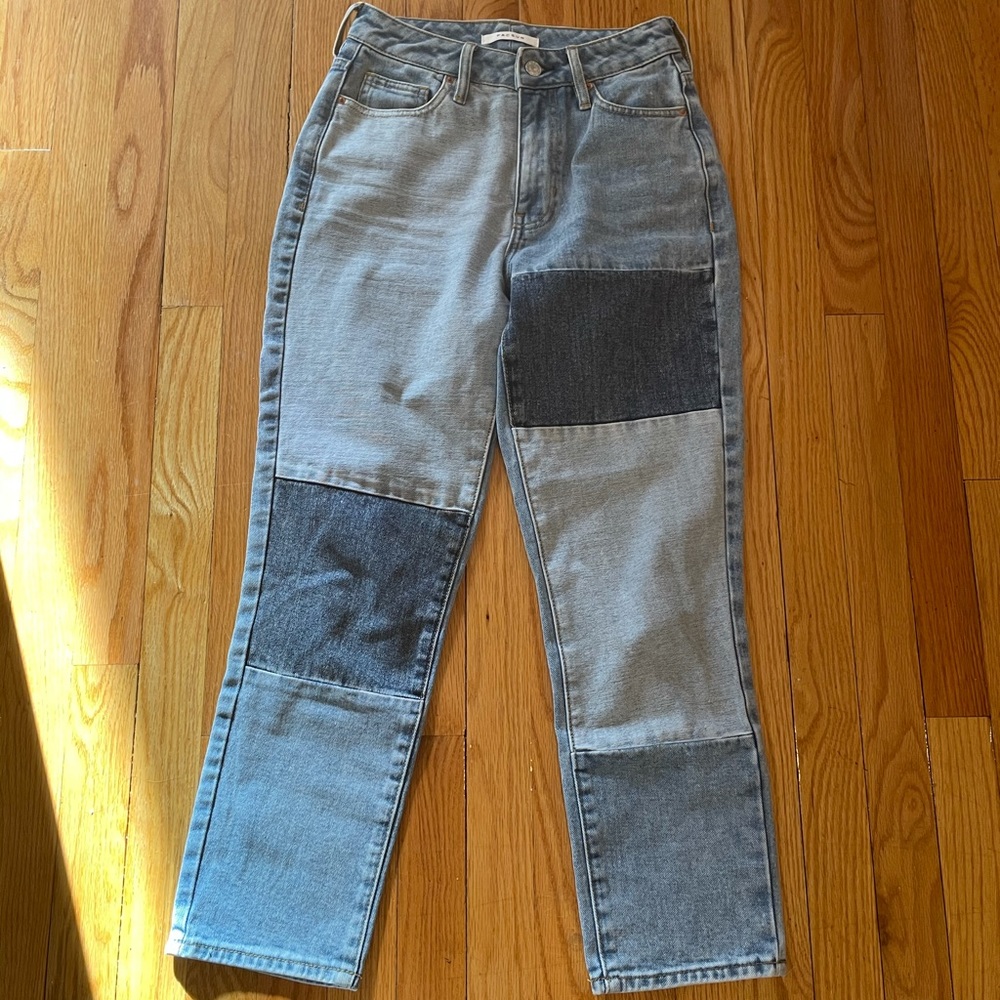 Pacsun patched straight leg jeans